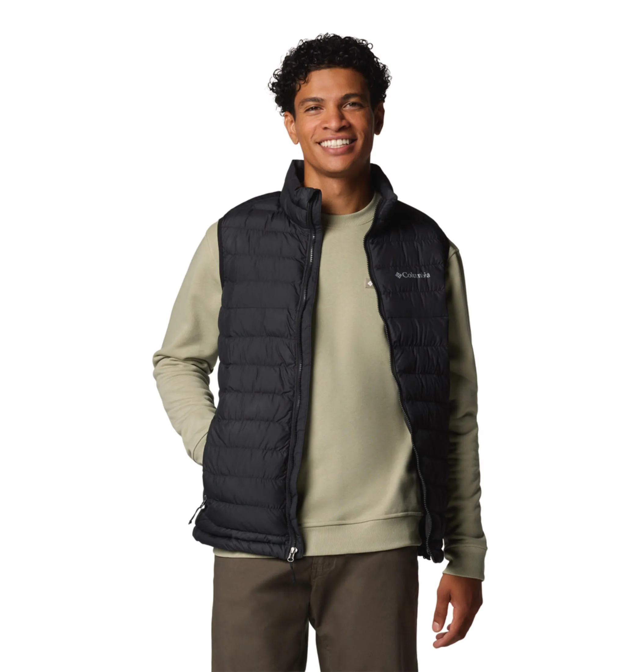 Columbia Men Black Omni-Heat Reflective Powder Lite II Vest