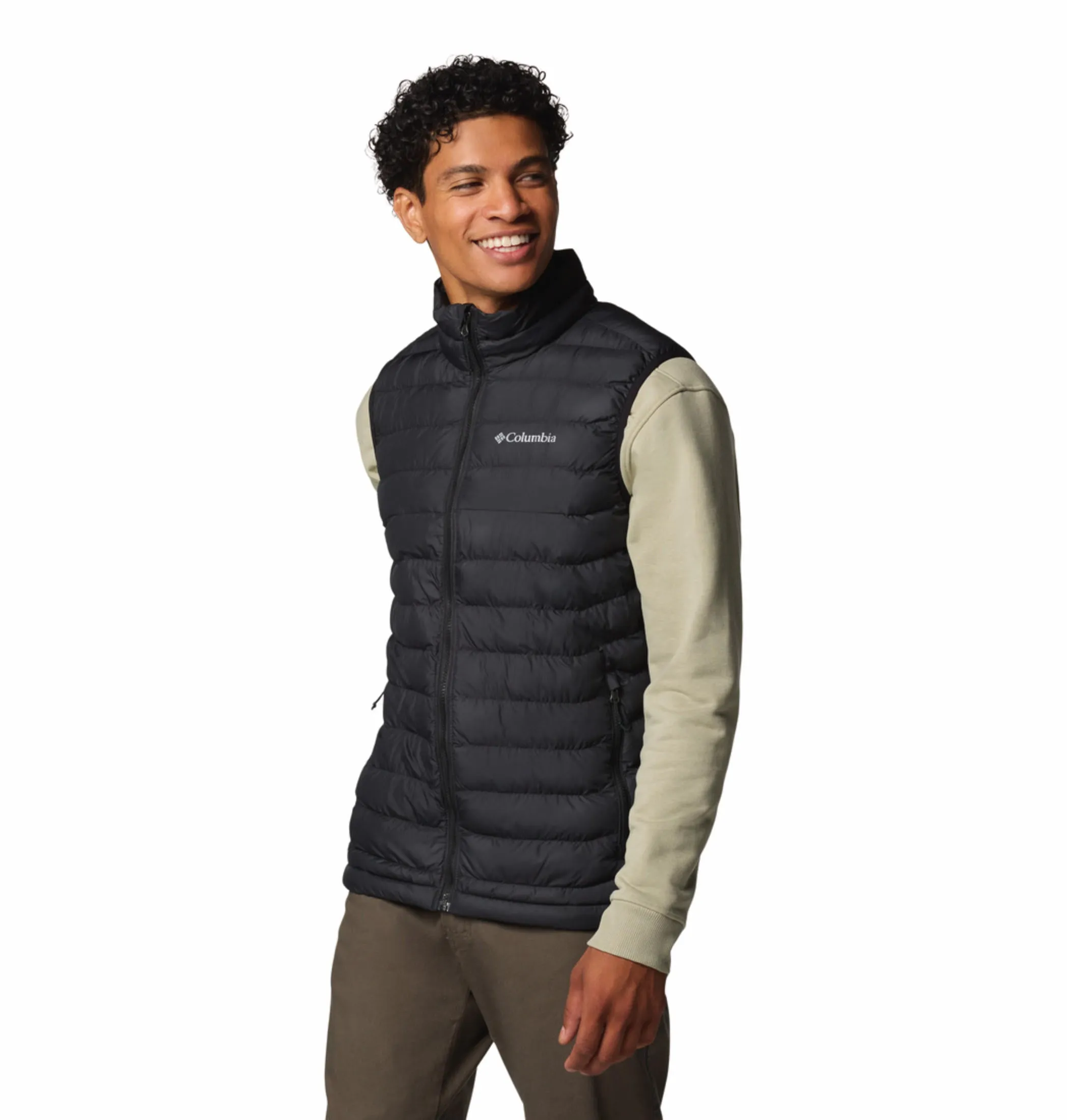 Columbia Men Black Omni-Heat Reflective Powder Lite II Vest