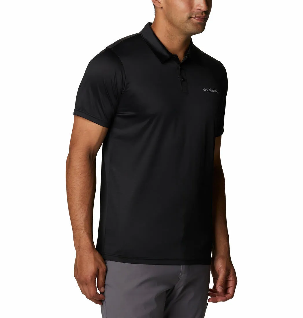 Columbia Men Black Omni-Wick Hike Polo Tshirt