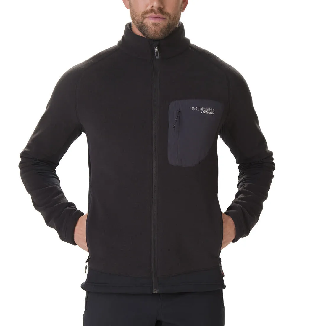 Columbia Men Black Omni-Wick Titan Pass 2.0 II Fleece Jacket