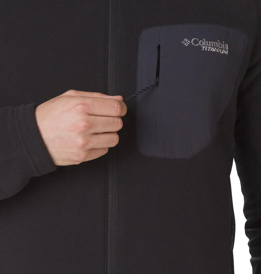 Columbia Men Black Omni-Wick Titan Pass 2.0 II Fleece Jacket
