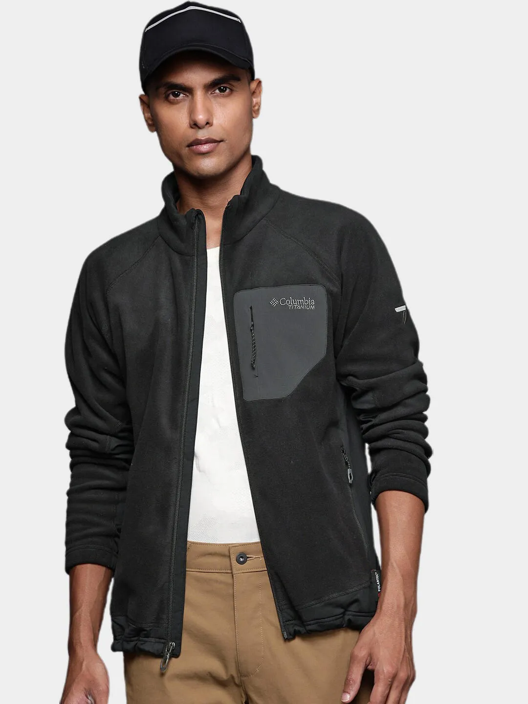 Columbia Men Black Omni-Wick Titan Pass 2.0 II Fleece Jacket