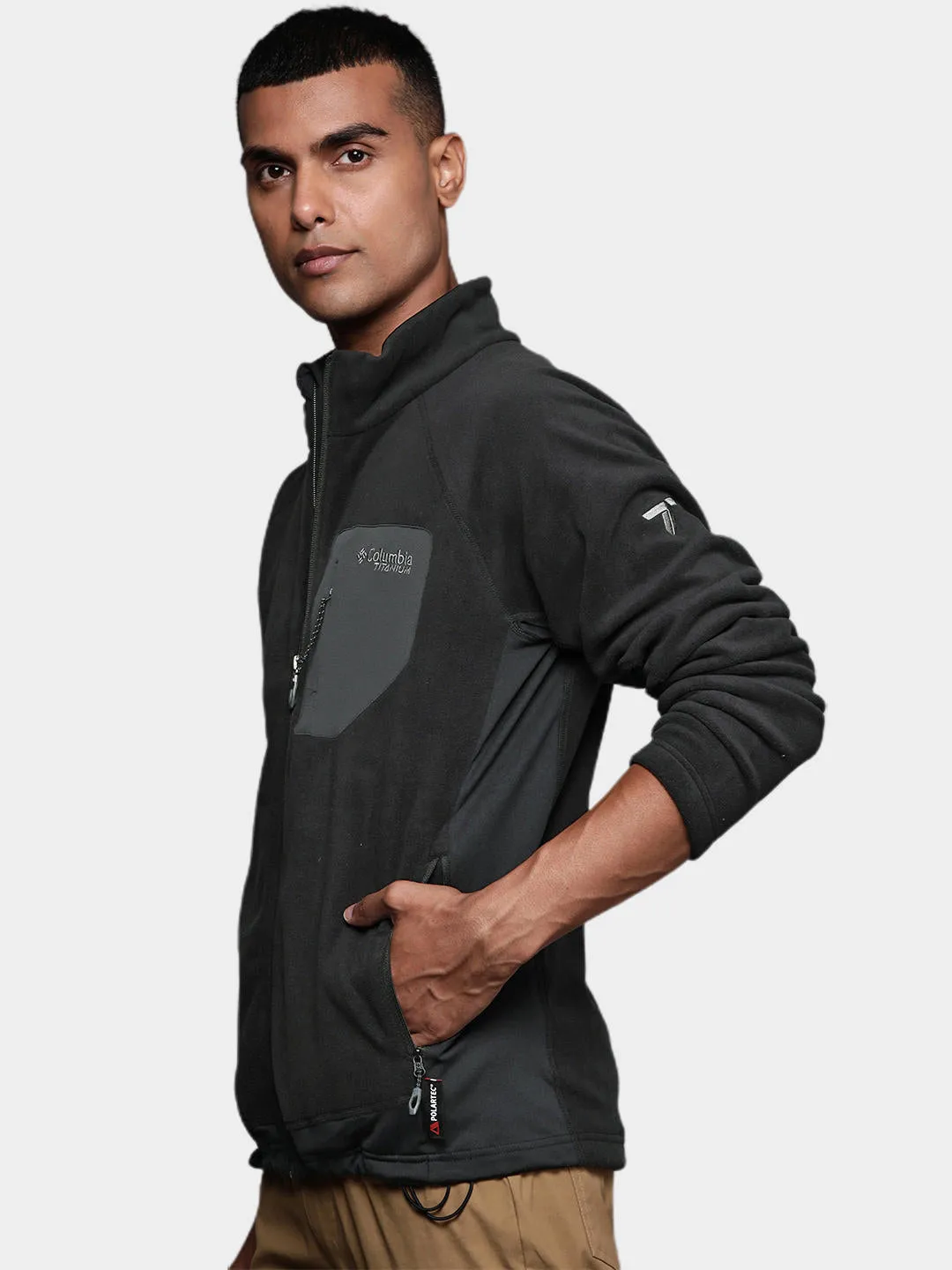 Columbia Men Black Omni-Wick Titan Pass 2.0 II Fleece Jacket