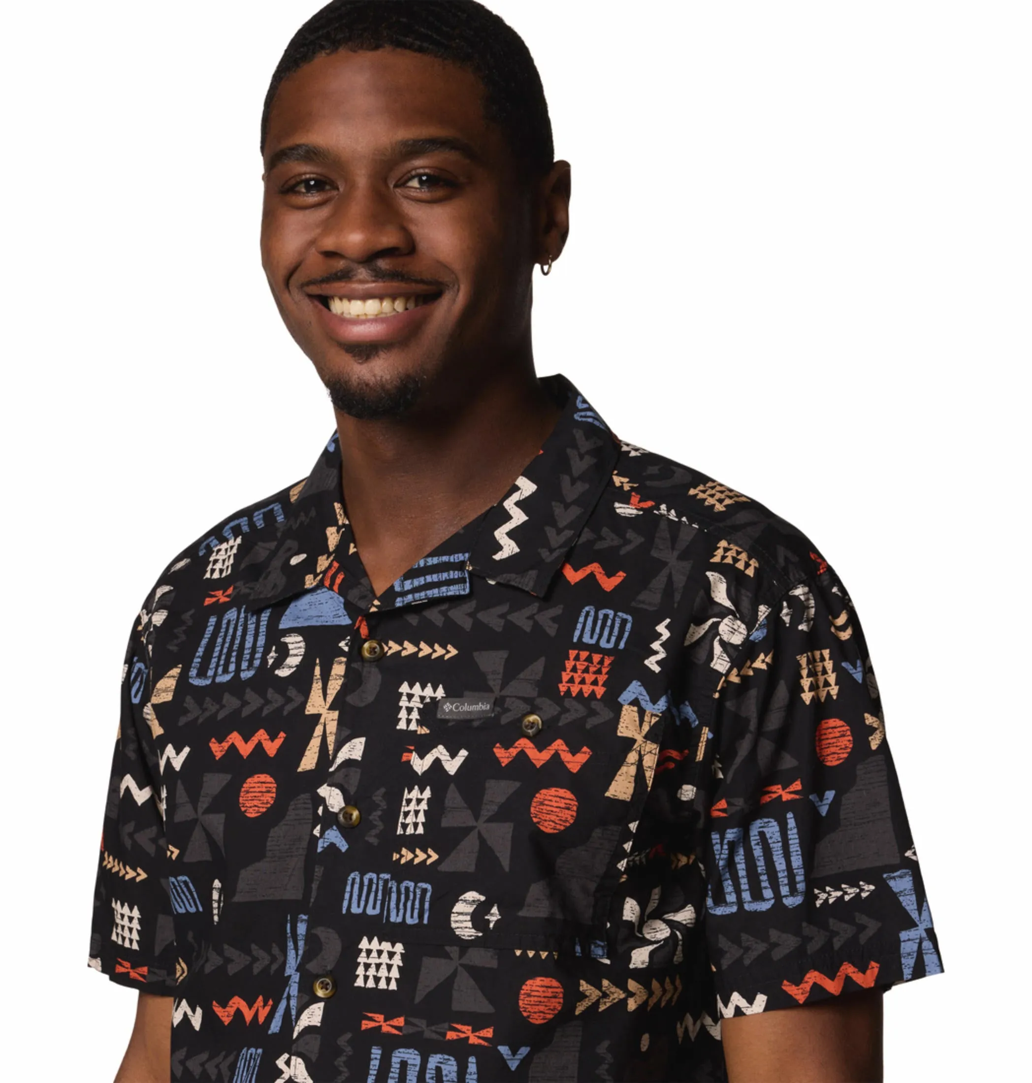 Columbia Men Black Pine Canyon Short Sleeve Shirt