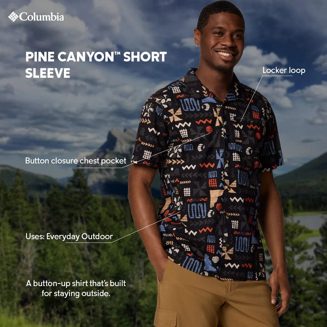 Columbia Men Black Pine Canyon Short Sleeve Shirt
