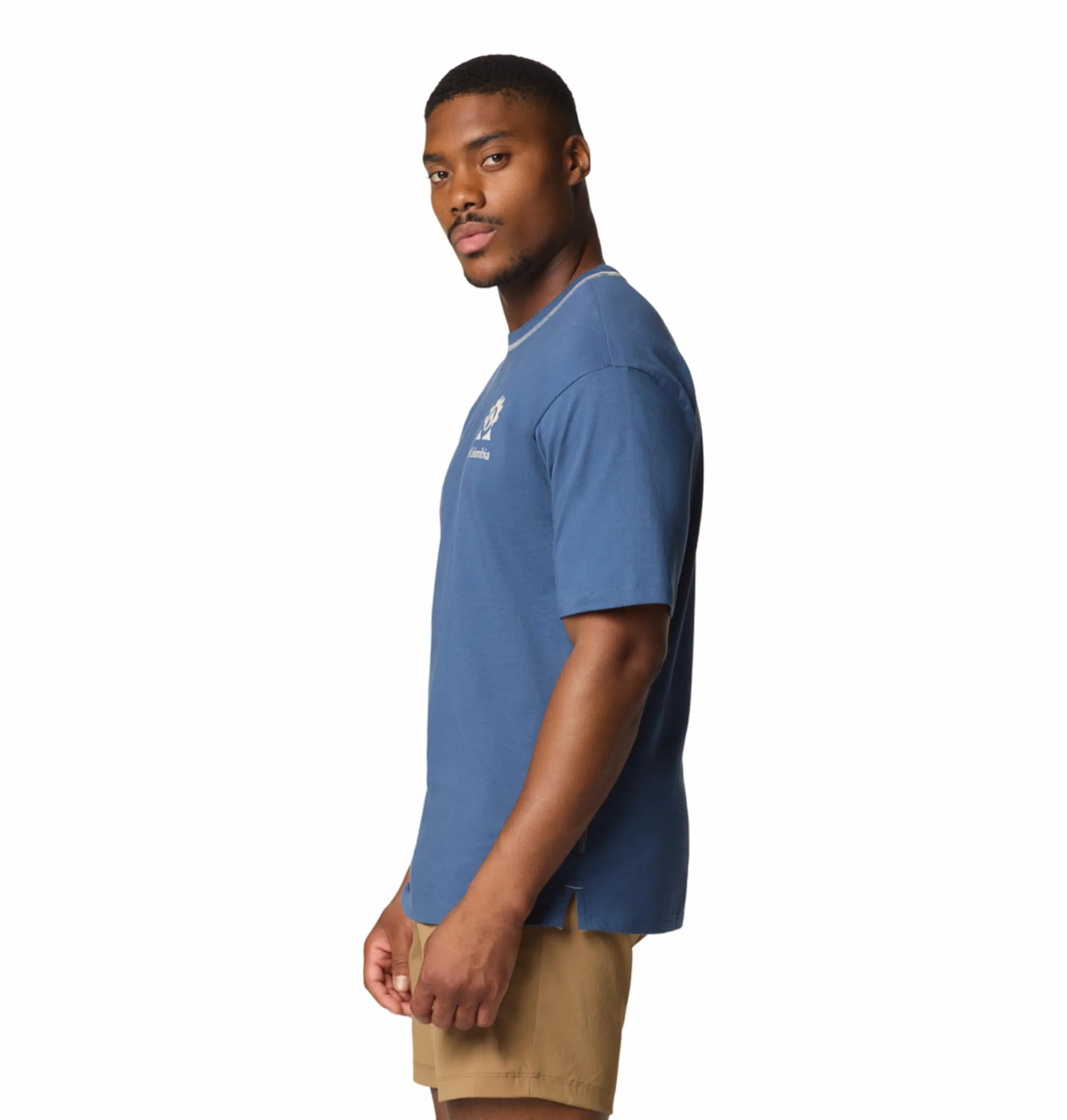 Columbia Men Blue Landroamer Crew Tshirt