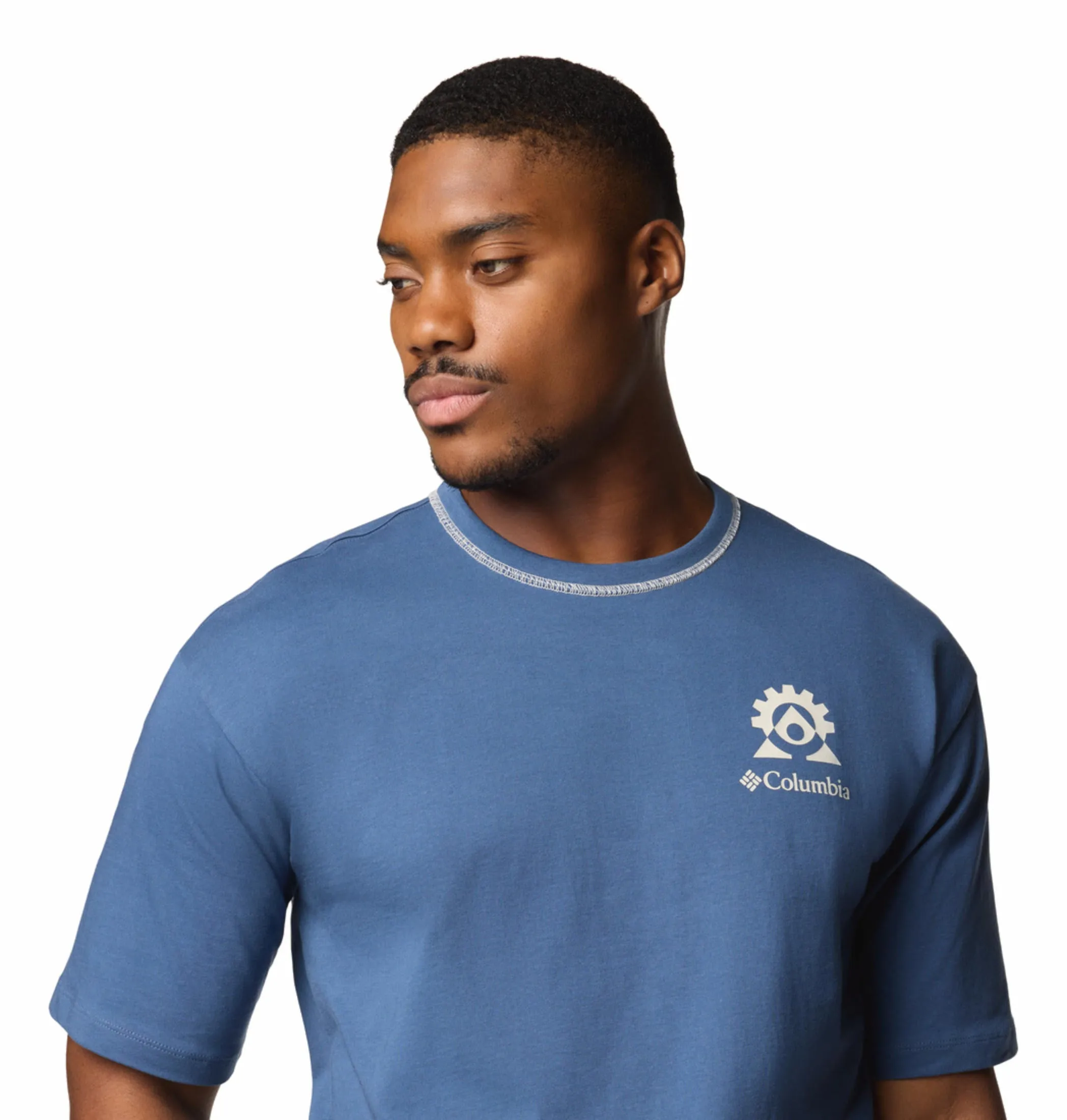 Columbia Men Blue Landroamer Crew Tshirt