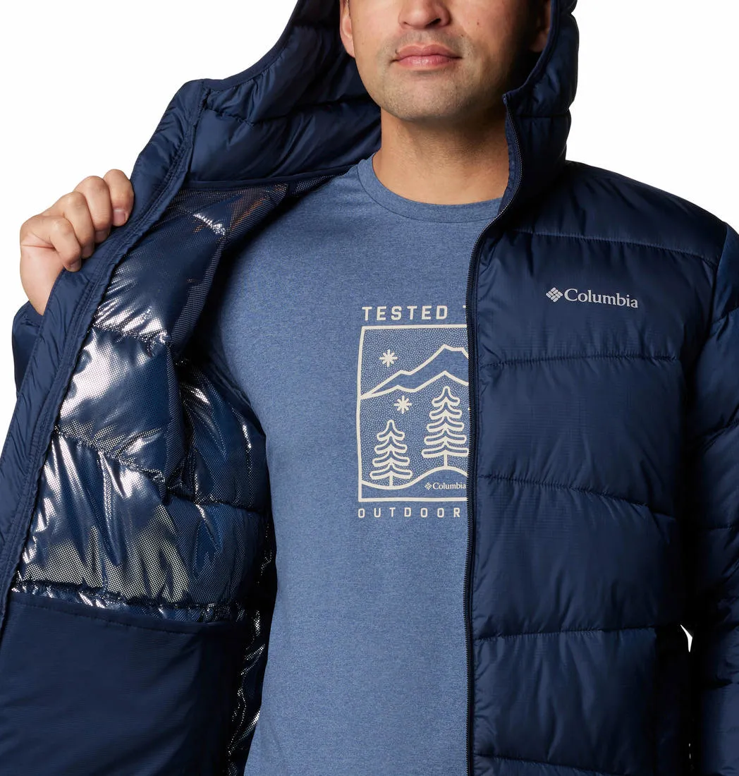 Columbia Men Blue Omni-Heat Reflective Fivemile Butte II Hooded Jacket