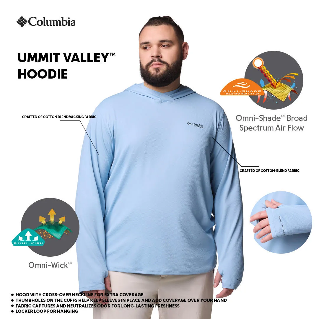 Columbia Men Blue Omni-Shade Summit Valley Hoodie