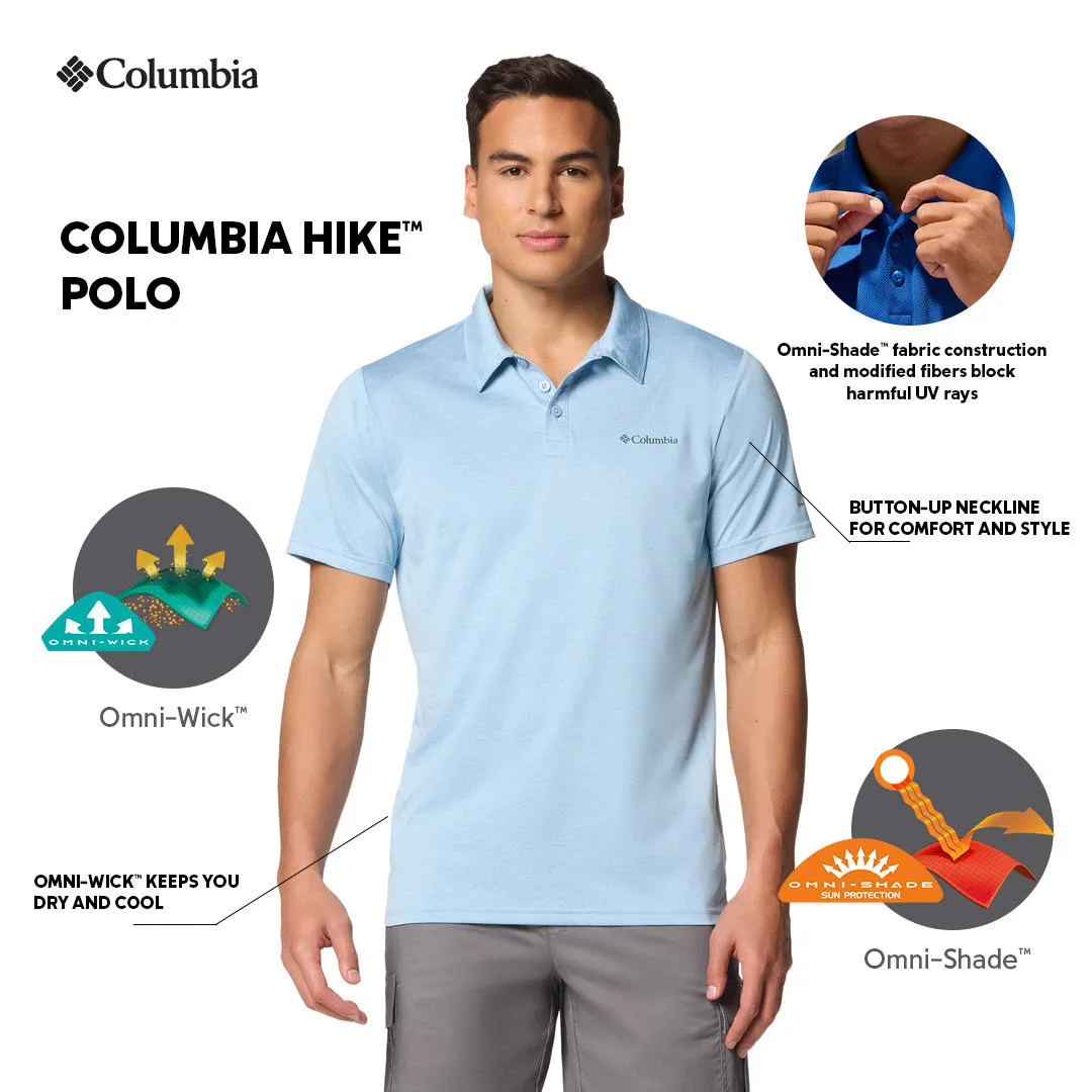 Columbia Men Blue Omni-Wick Hike Polo Tshirt