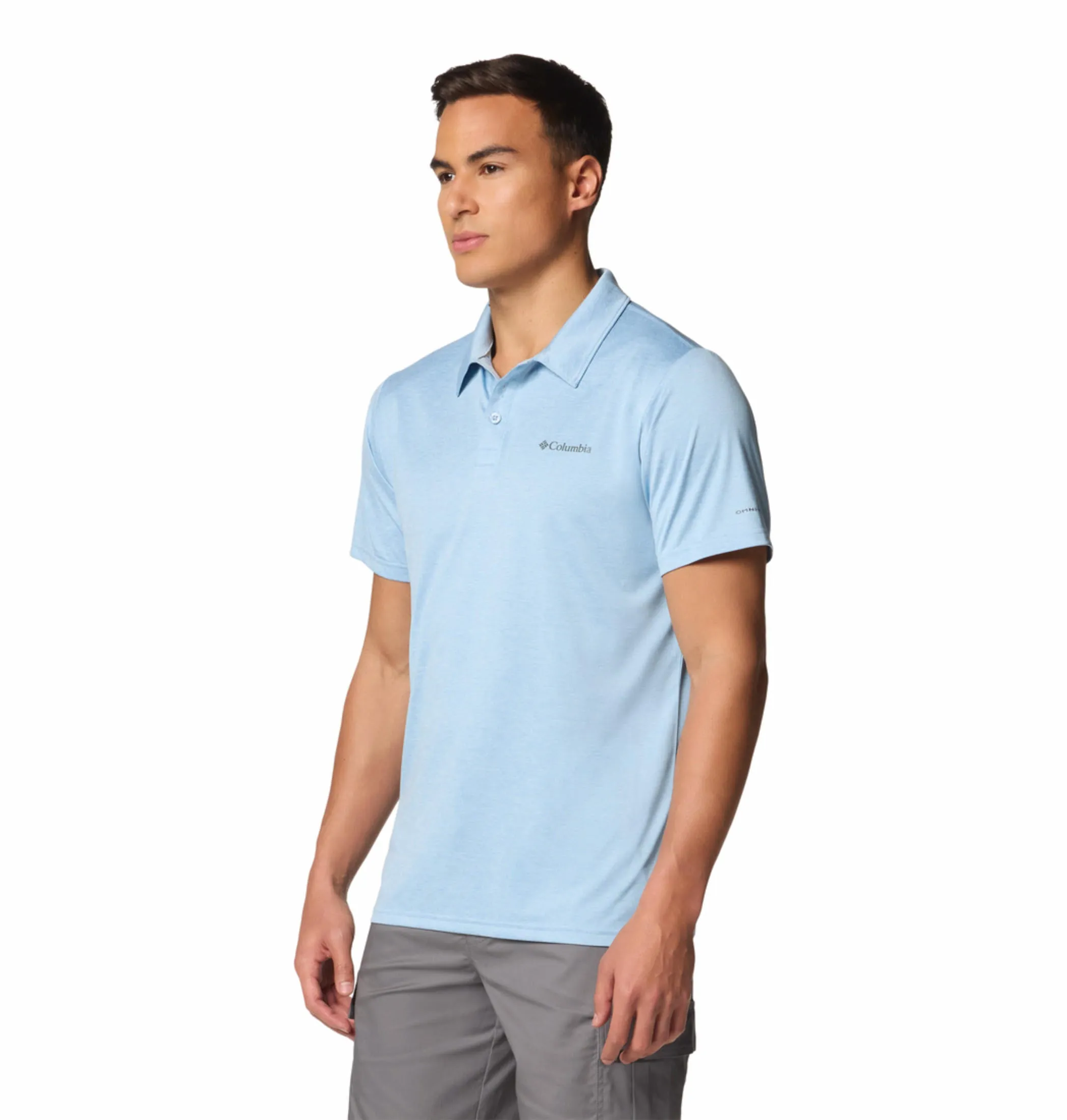 Columbia Men Blue Omni-Wick Hike Polo Tshirt
