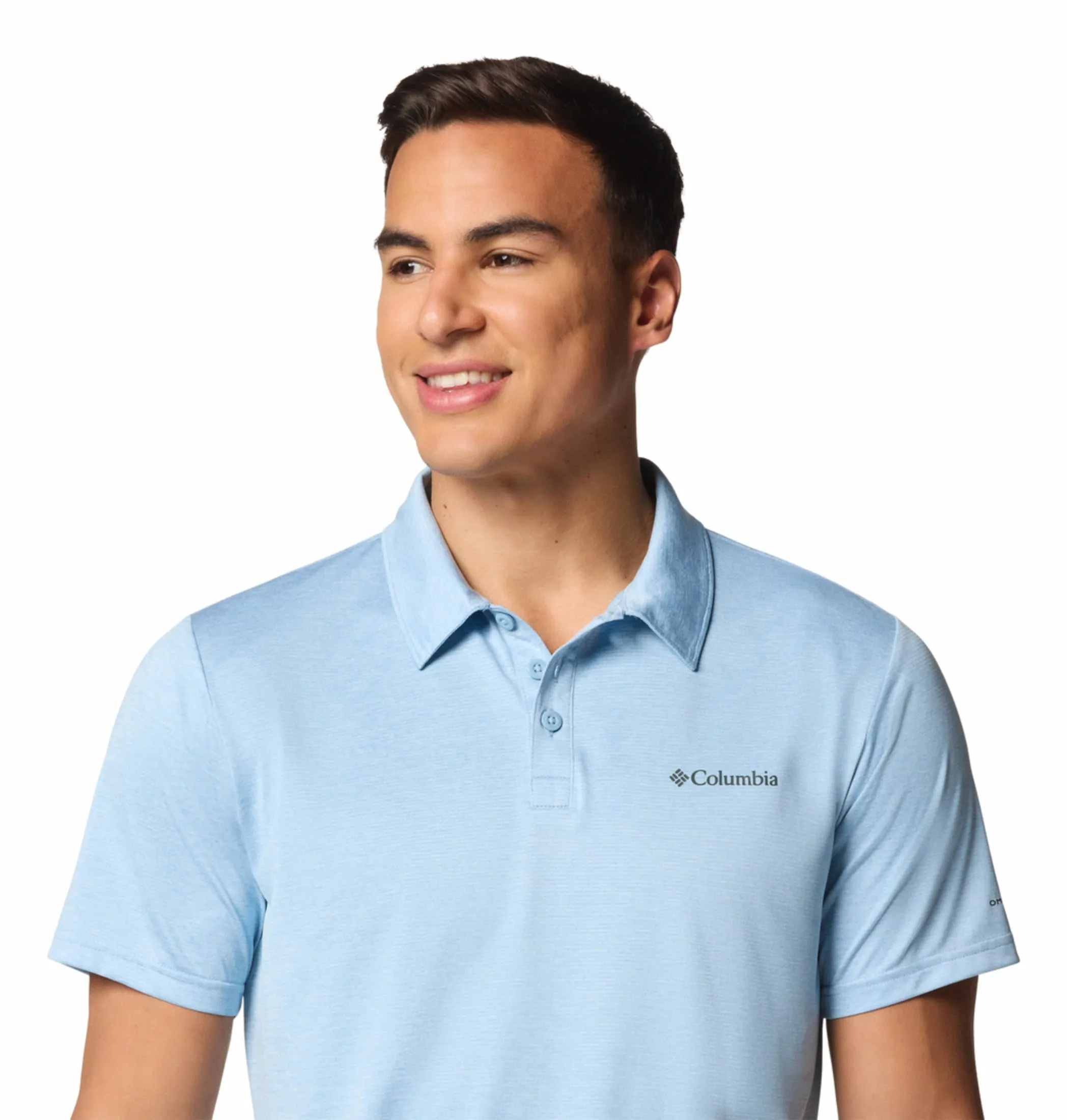 Columbia Men Blue Omni-Wick Hike Polo Tshirt