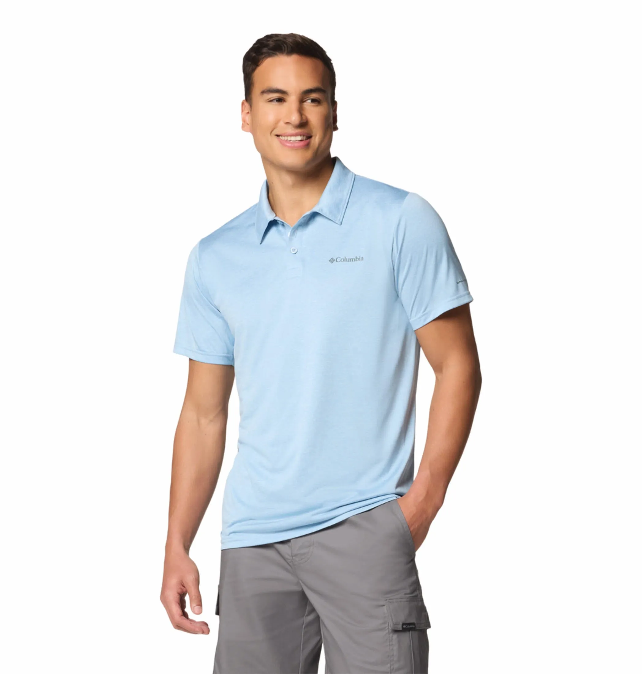 Columbia Men Blue Omni-Wick Hike Polo Tshirt