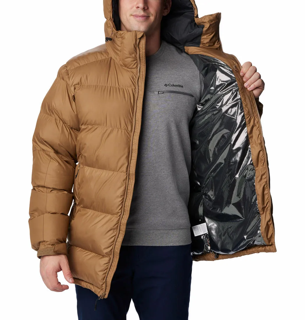 Columbia Men Brown Omni-Heat Reflective Pike Lake Parka Parka Jacket