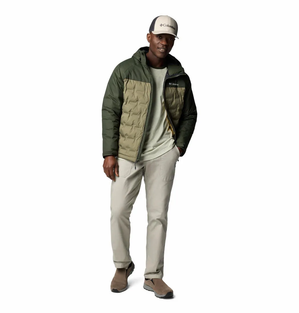 Columbia Men Olive Omni-Heat Infinity Grand Trek III Hooded Down Jacket