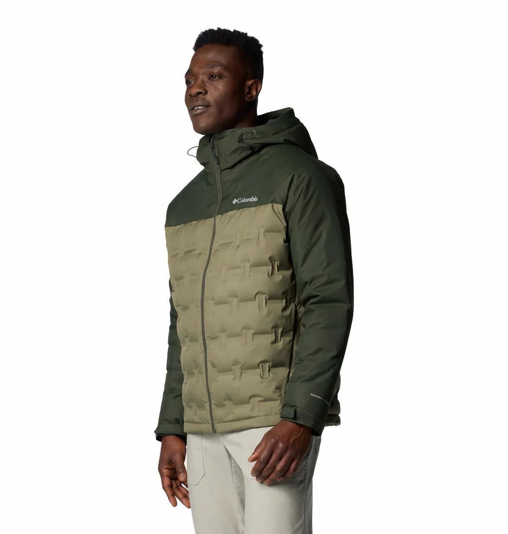 Columbia Men Olive Omni-Heat Infinity Grand Trek III Hooded Down Jacket