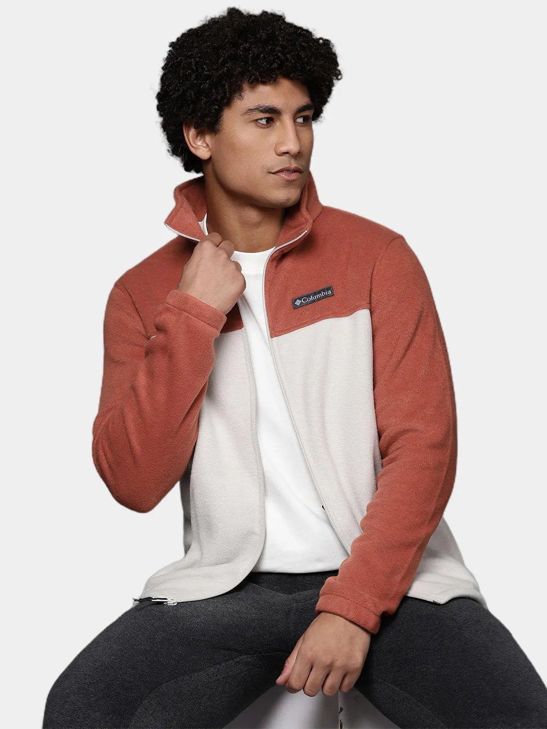 Columbia Men Orange Steens Mountain 2.0 Fleece Jacket