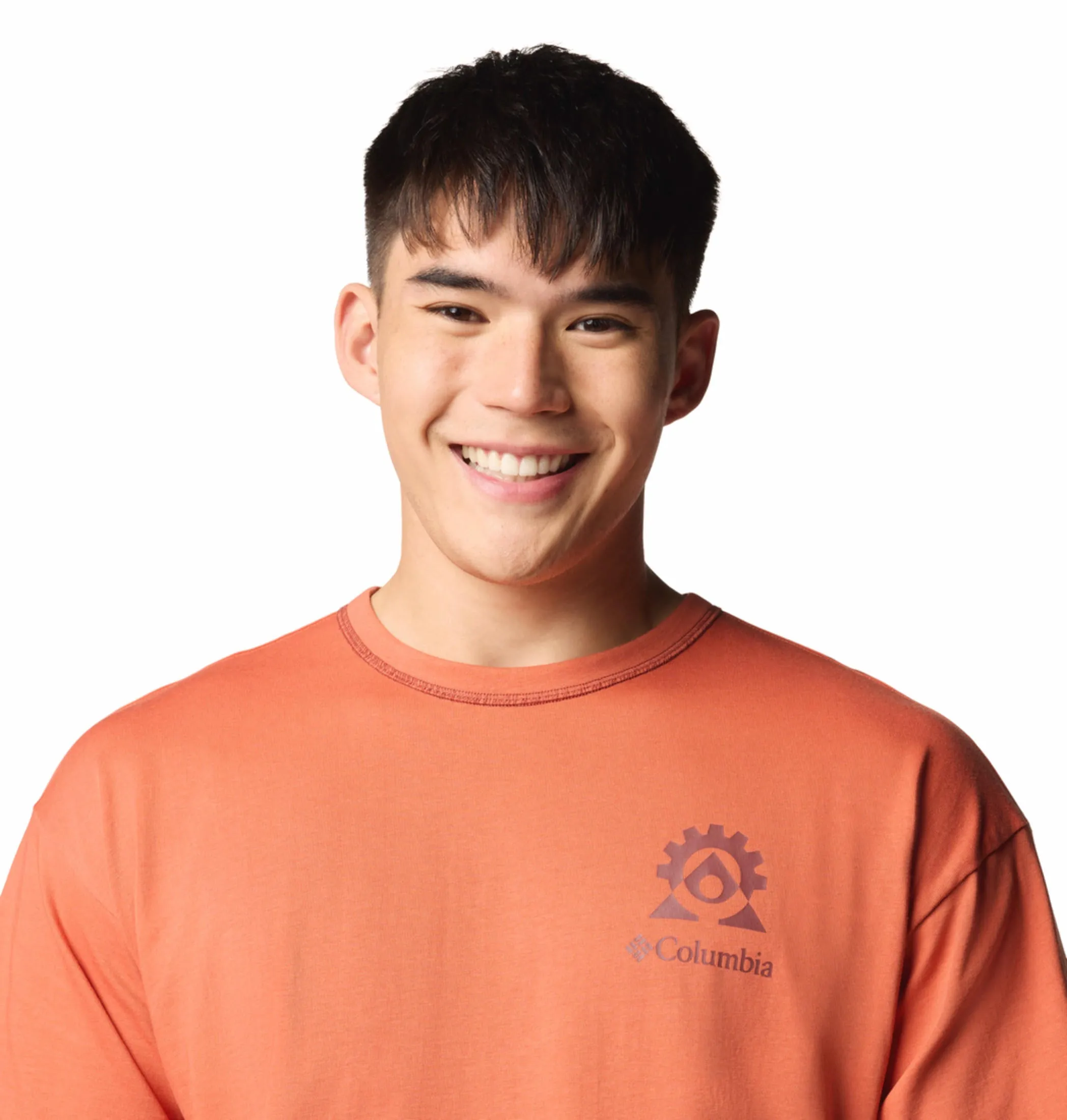 Columbia Men Red Landroamer Crew Tshirt