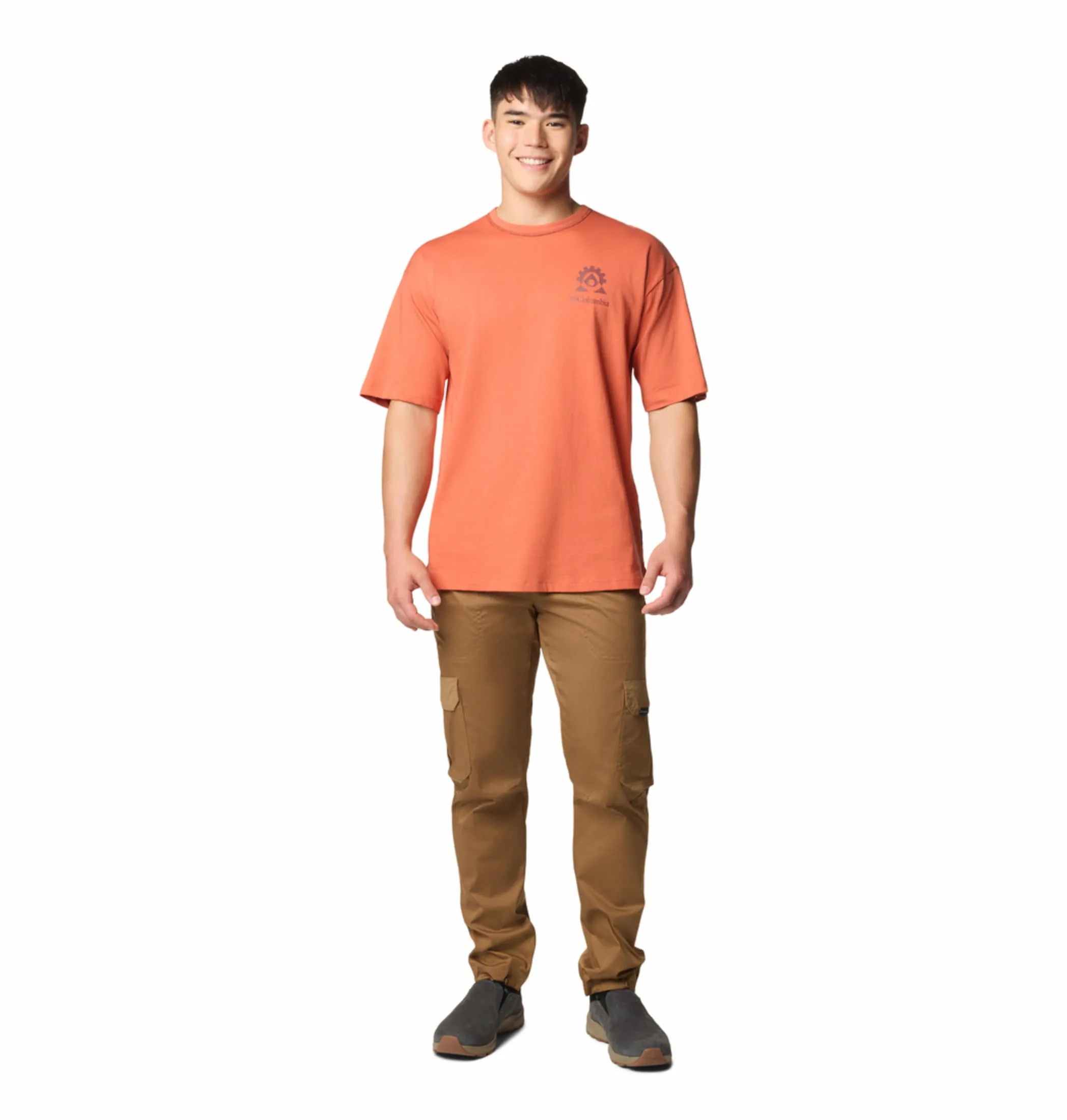 Columbia Men Red Landroamer Crew Tshirt