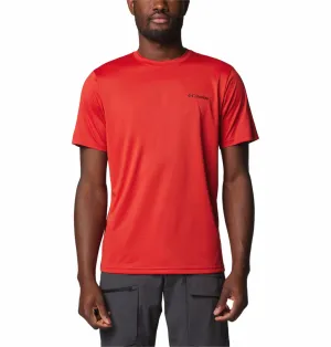 Columbia Men Red Omni-Wick Hike Crew Tshirt