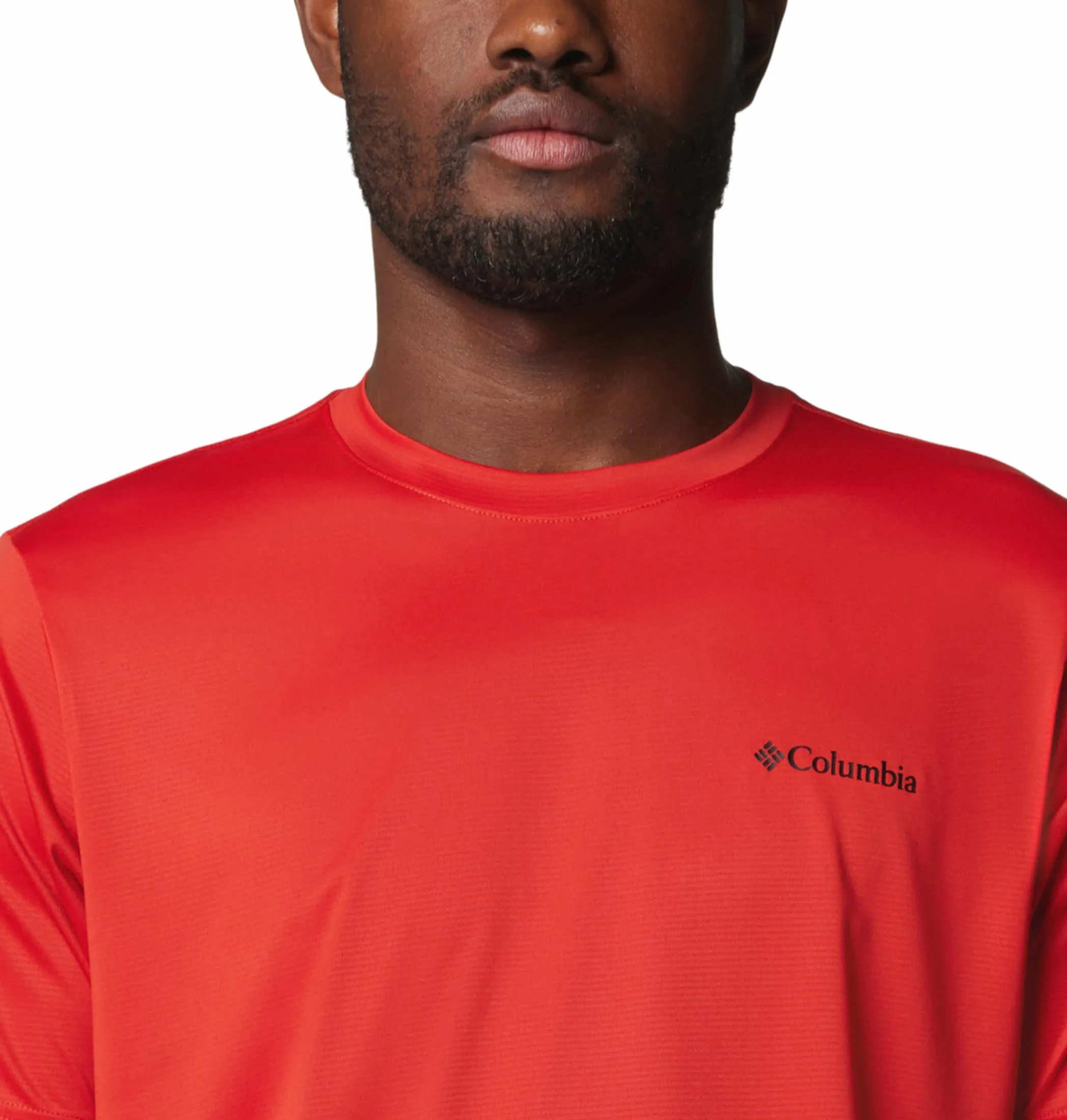 Columbia Men Red Omni-Wick Hike Crew Tshirt