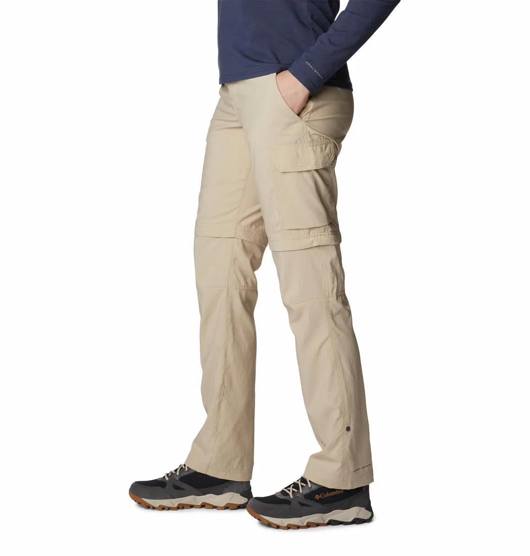 Columbia Women Beige Omni-Shade Silver Ridge Utility Convertible Pant
