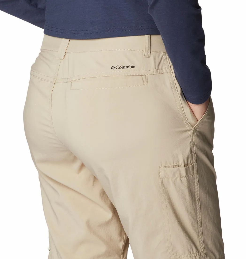 Columbia Women Beige Omni-Shade Silver Ridge Utility Convertible Pant