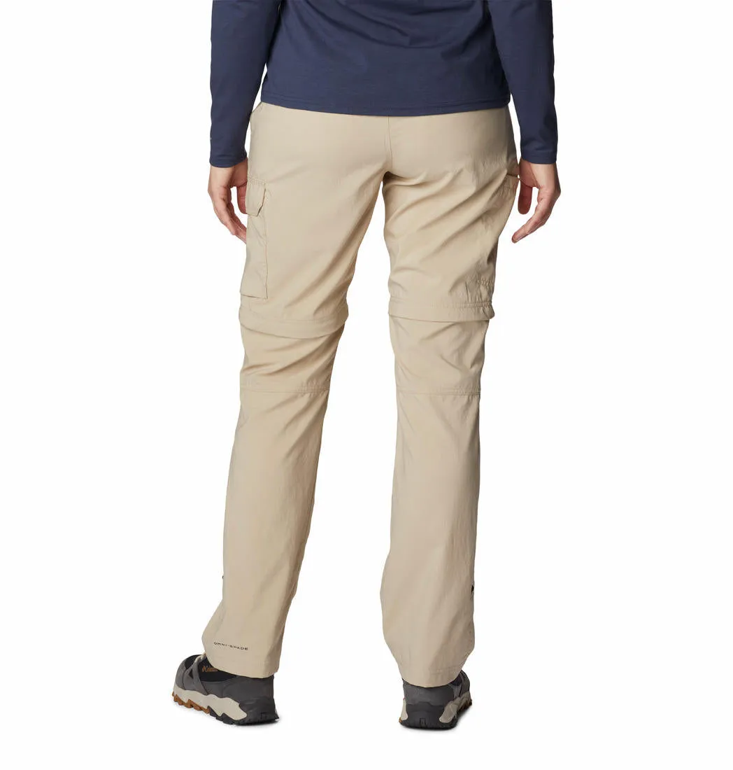 Columbia Women Beige Omni-Shade Silver Ridge Utility Convertible Pant