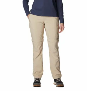 Columbia Women Beige Omni-Shade Silver Ridge Utility Convertible Pant