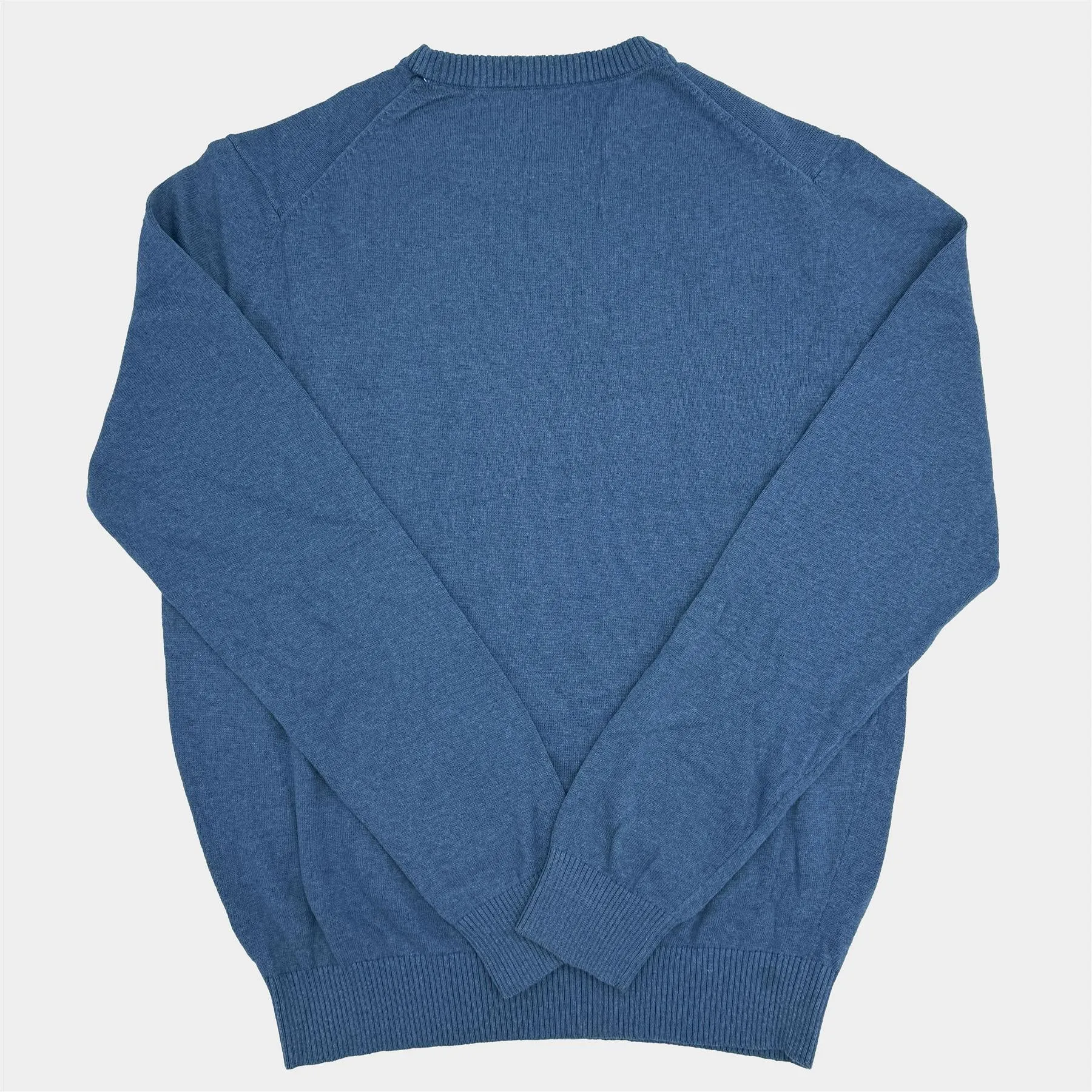 Crew Clothing Mens Knitted Jumper Long Sleeve Blue