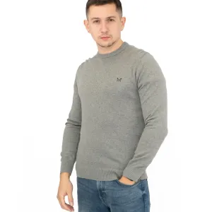 Crew Clothing Mens Knitted Jumper Long Sleeve Grey