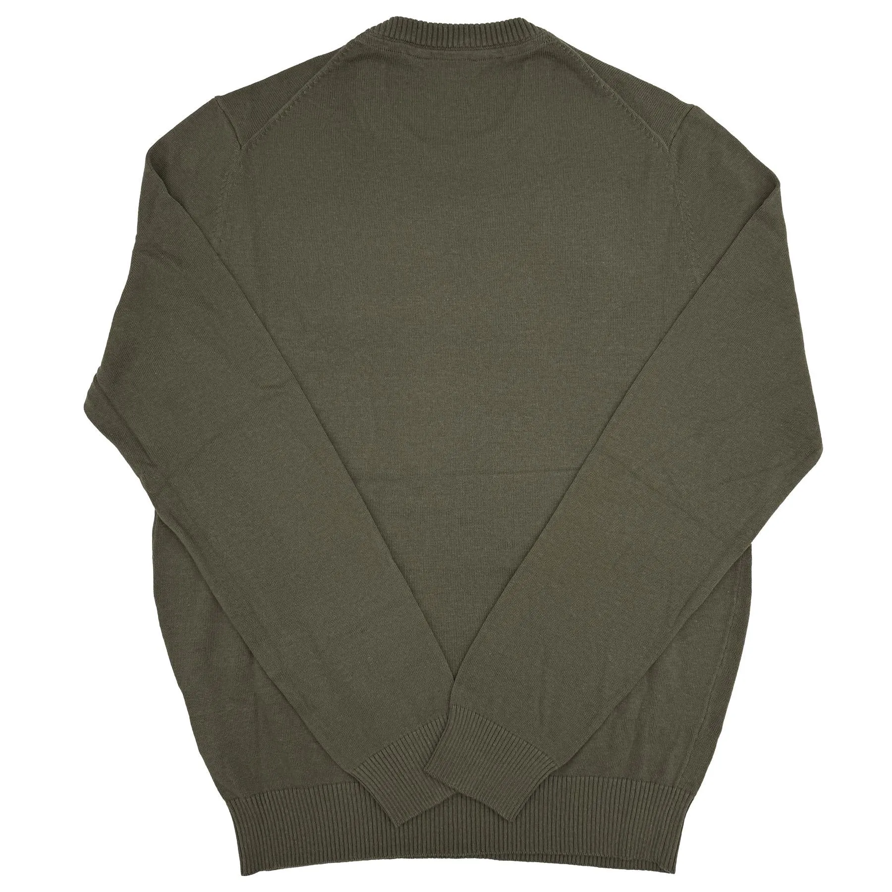 Crew Clothing Mens Knitted Jumper Long Sleeve Khaki Green