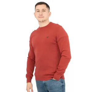 Crew Clothing Mens Knitted Jumper Long Sleeve Scarlet Red