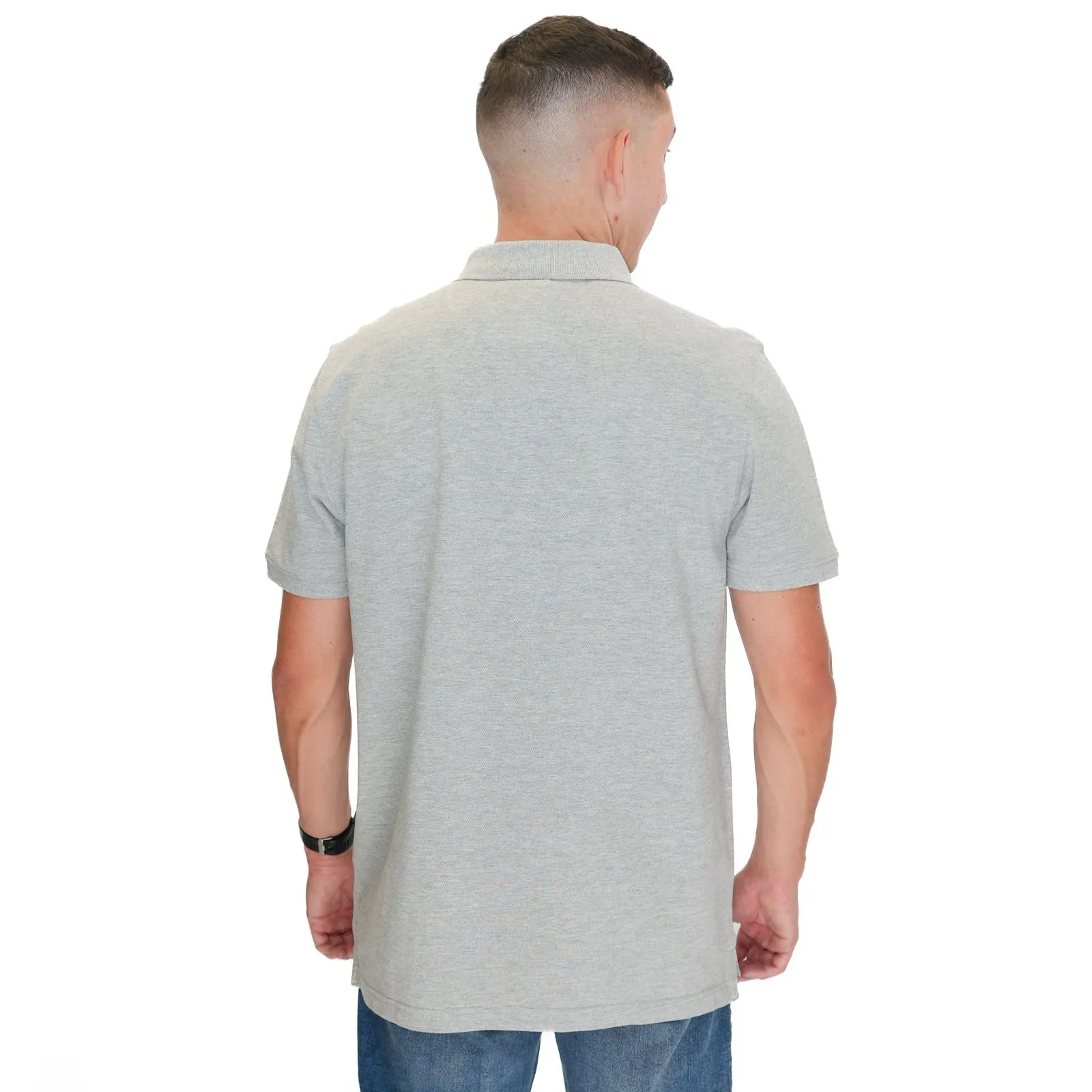Crew Clothing Polo Shirt Classic Pique Cotton Grey