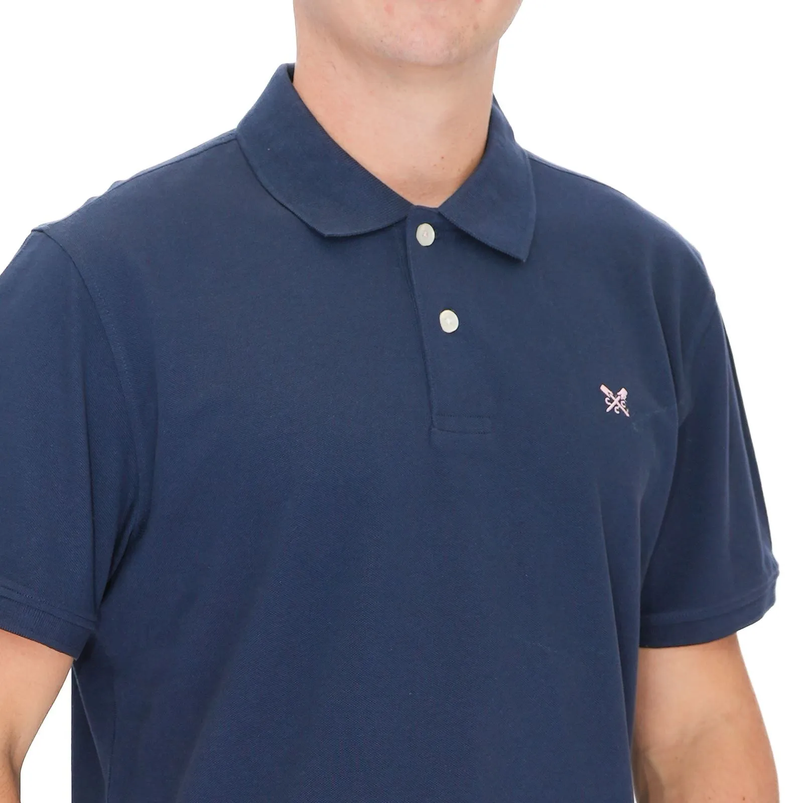Crew Clothing Polo Shirt Classic Pique Cotton Navy
