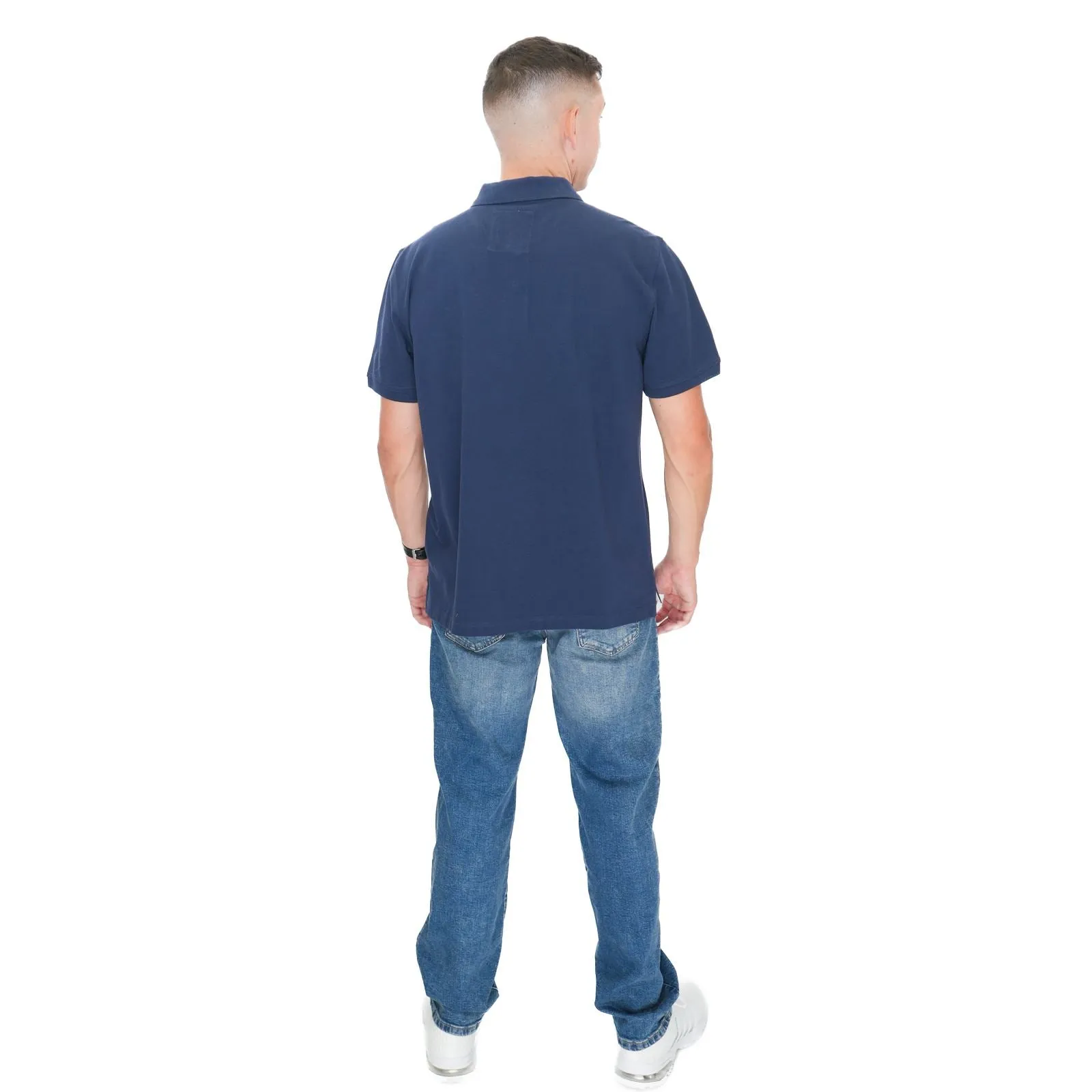 Crew Clothing Polo Shirt Classic Pique Cotton Navy