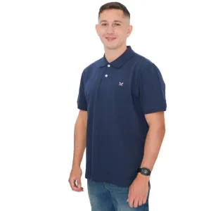 Crew Clothing Polo Shirt Classic Pique Cotton Navy