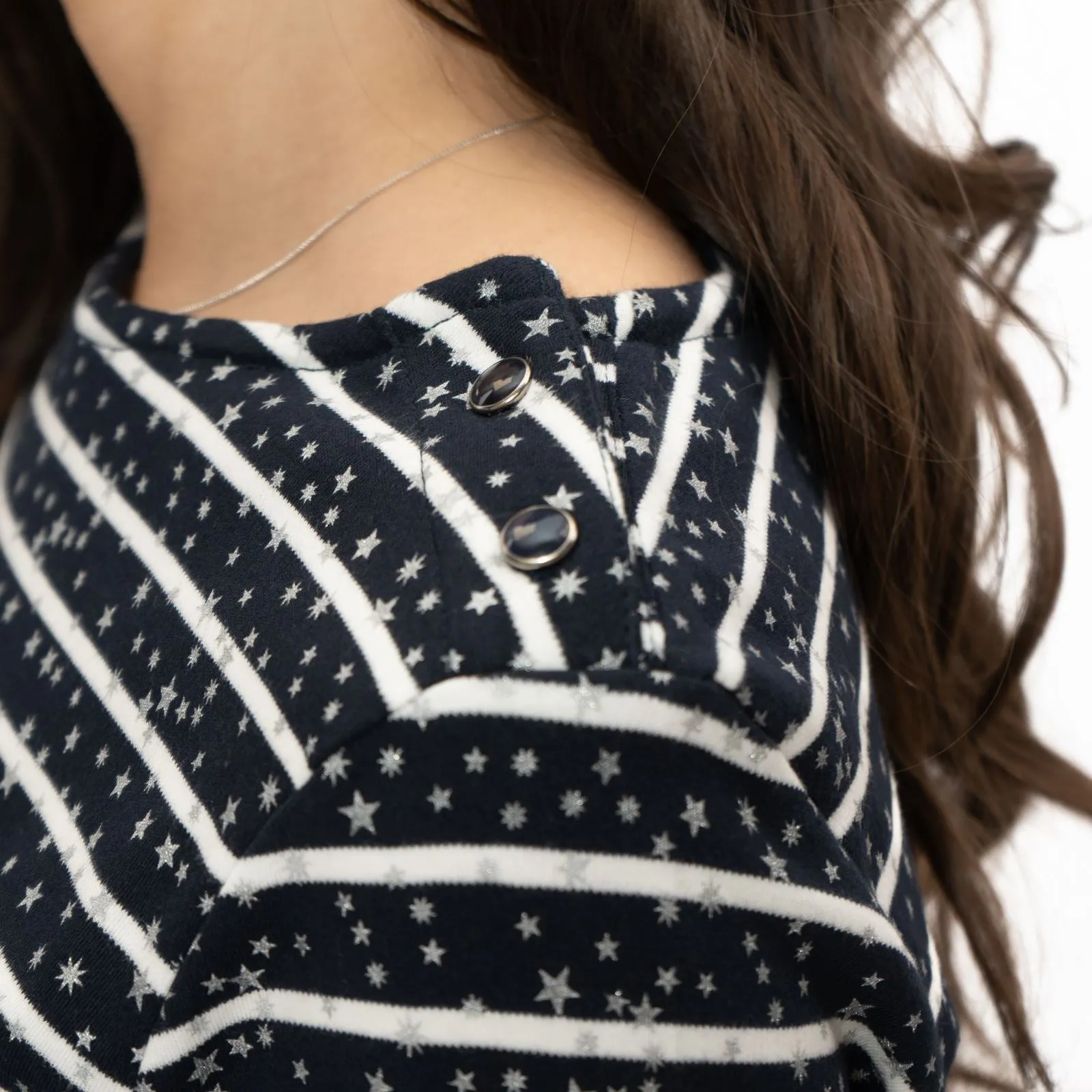 Crew Clothing Womens Navy Top Ultimate Breton Stripe Stars