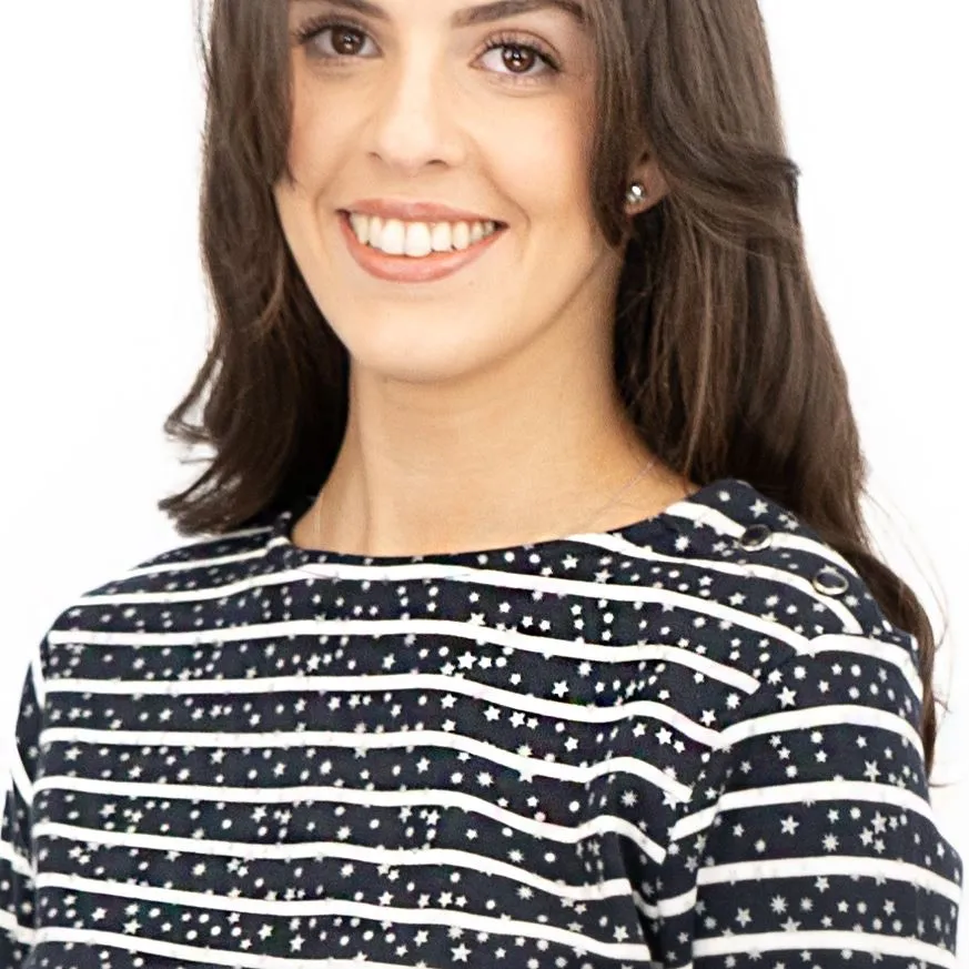 Crew Clothing Womens Navy Top Ultimate Breton Stripe Stars