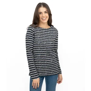 Crew Clothing Womens Navy Top Ultimate Breton Stripe Stars