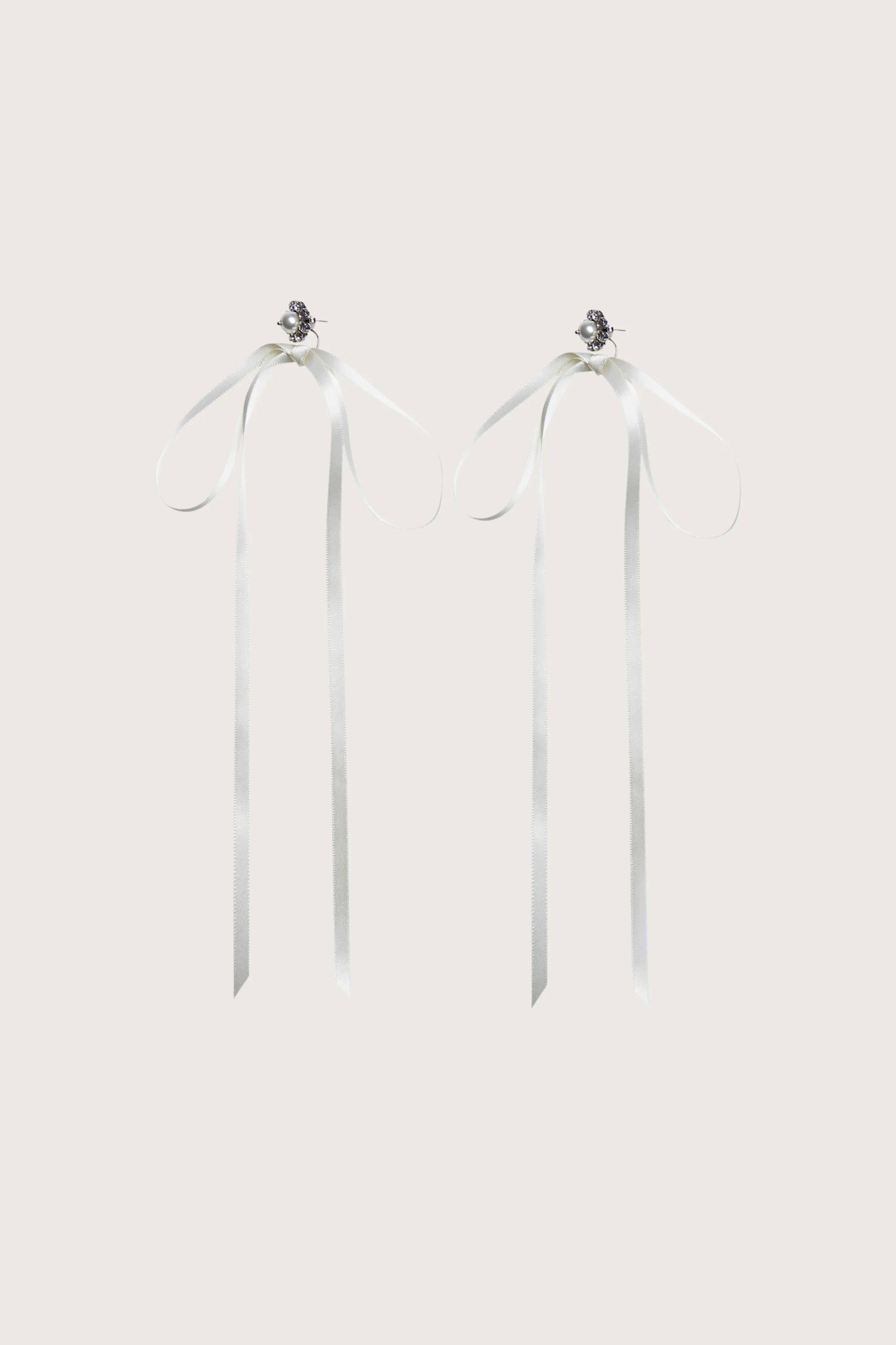 Crystal Daisy Bow Earrings