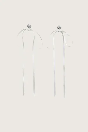 Crystal Daisy Bow Earrings