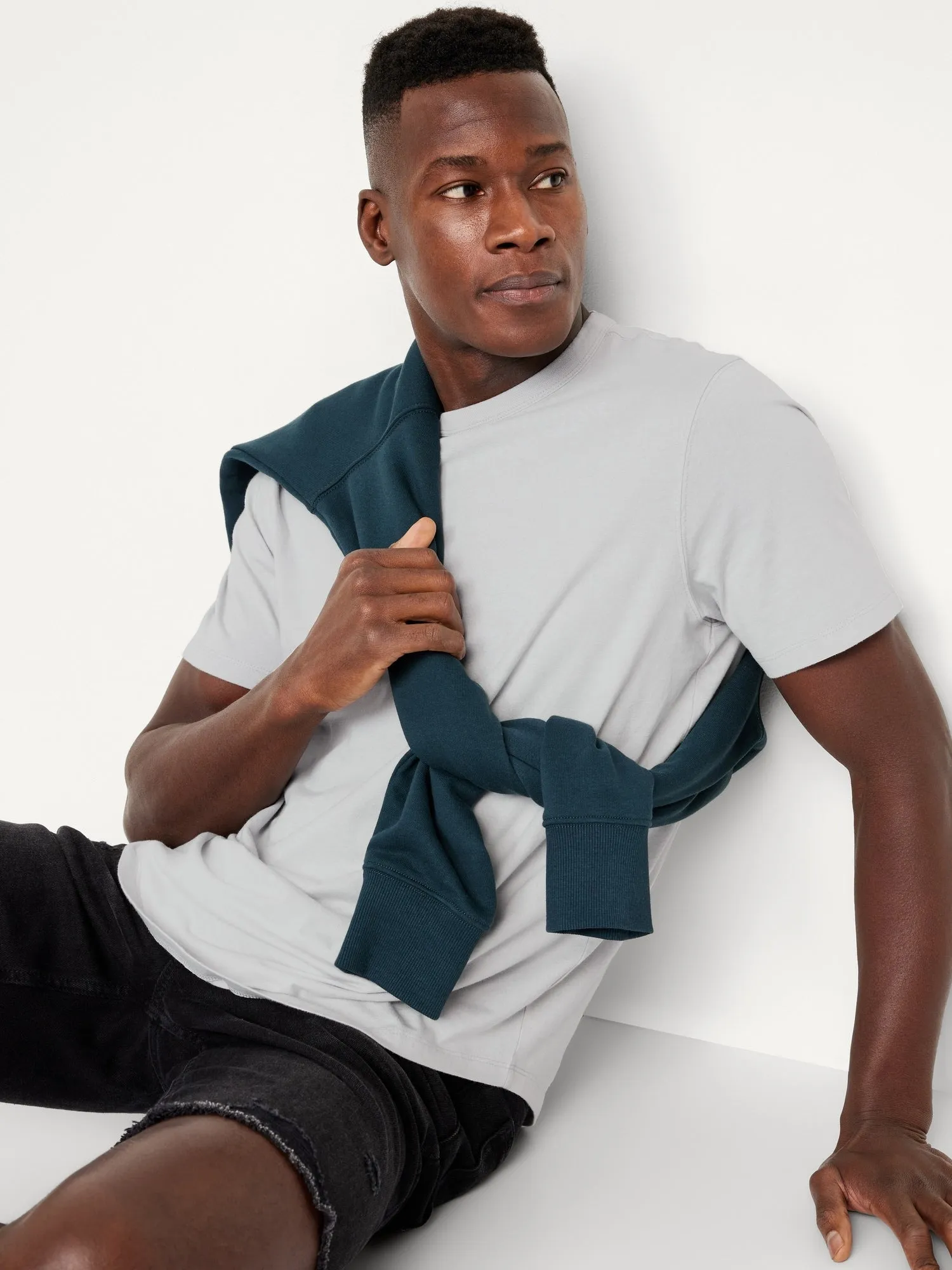 Curved-Hem T-Shirt for Men