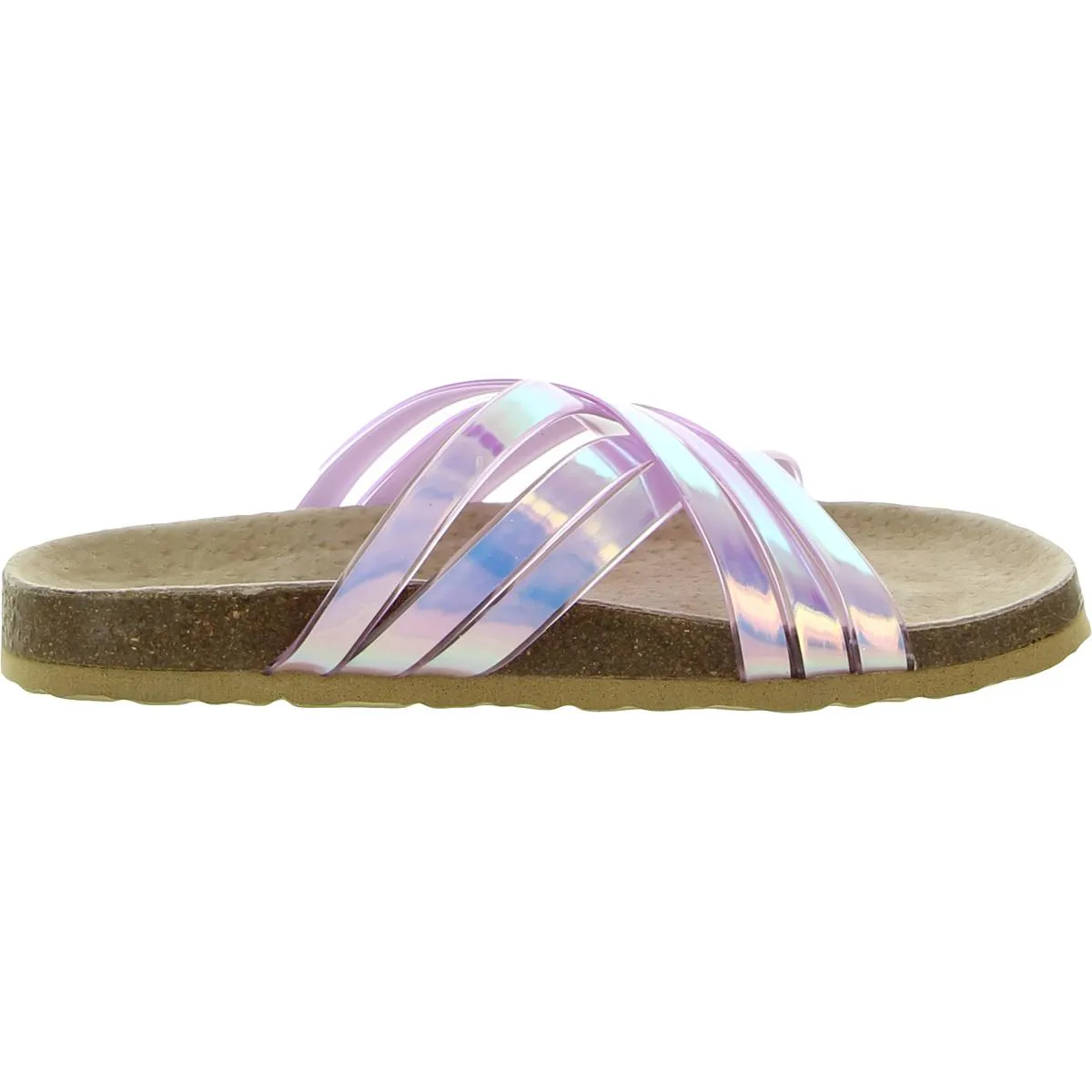 Dellana Girls Little Kid Slip On Slide Sandals