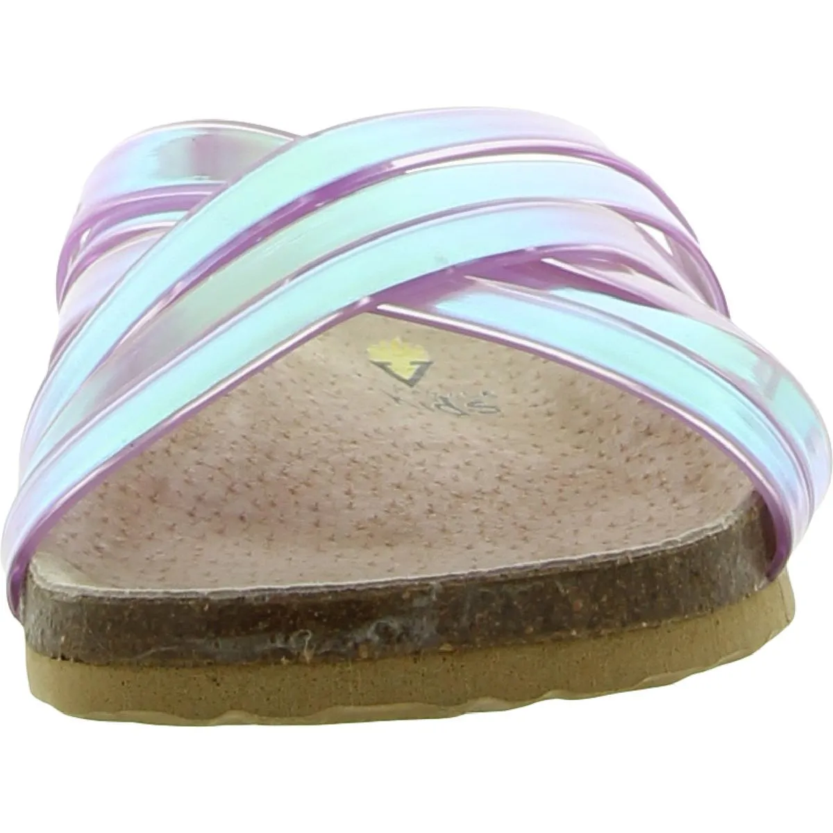 Dellana Girls Little Kid Slip On Slide Sandals
