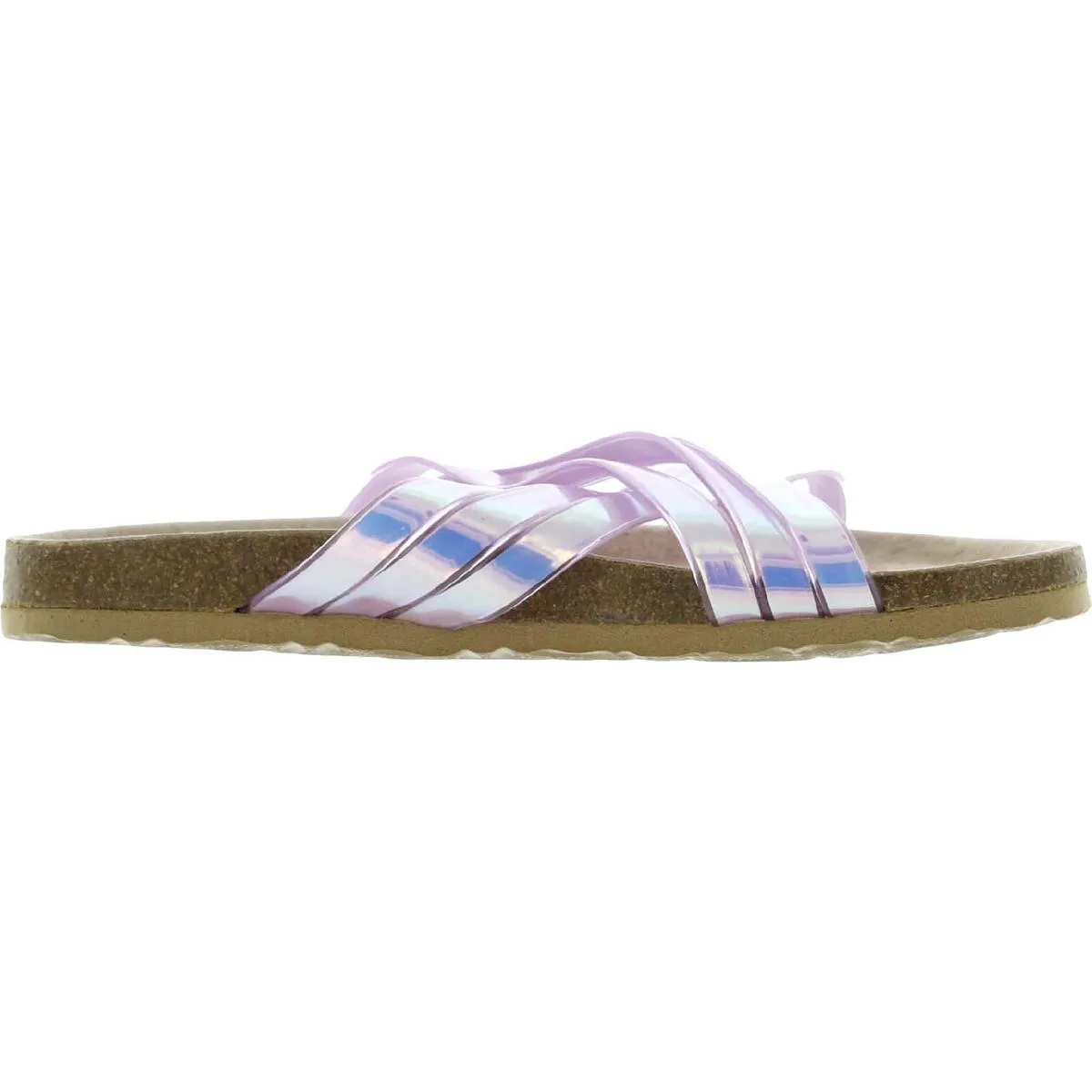 Dellana Girls Little Kid Slip On Slide Sandals