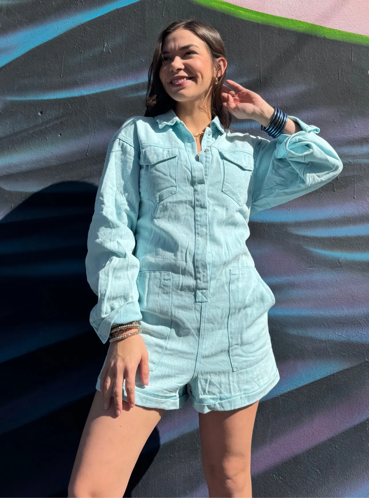 Denim Oversize Romper
