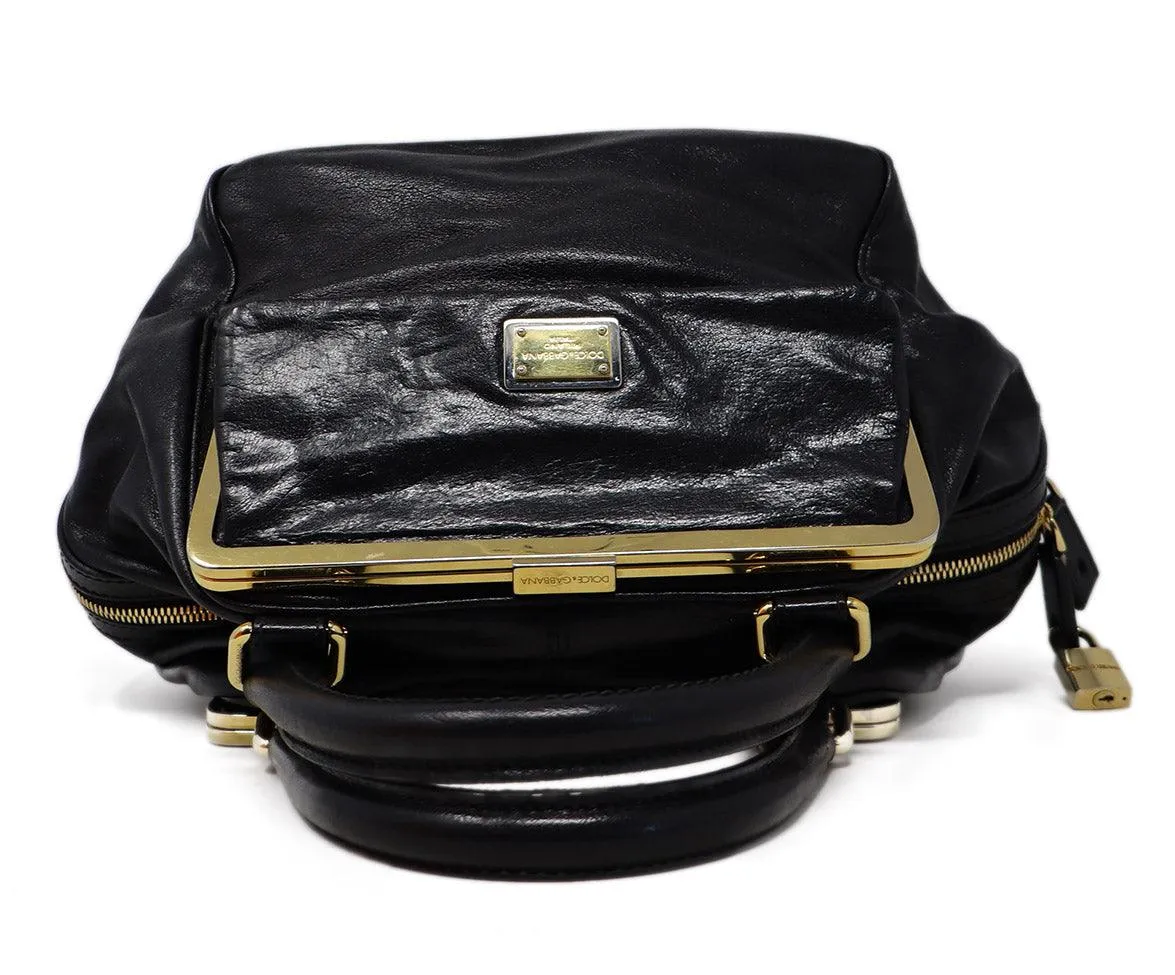 Dolce & Gabbana Black Leather Satchel