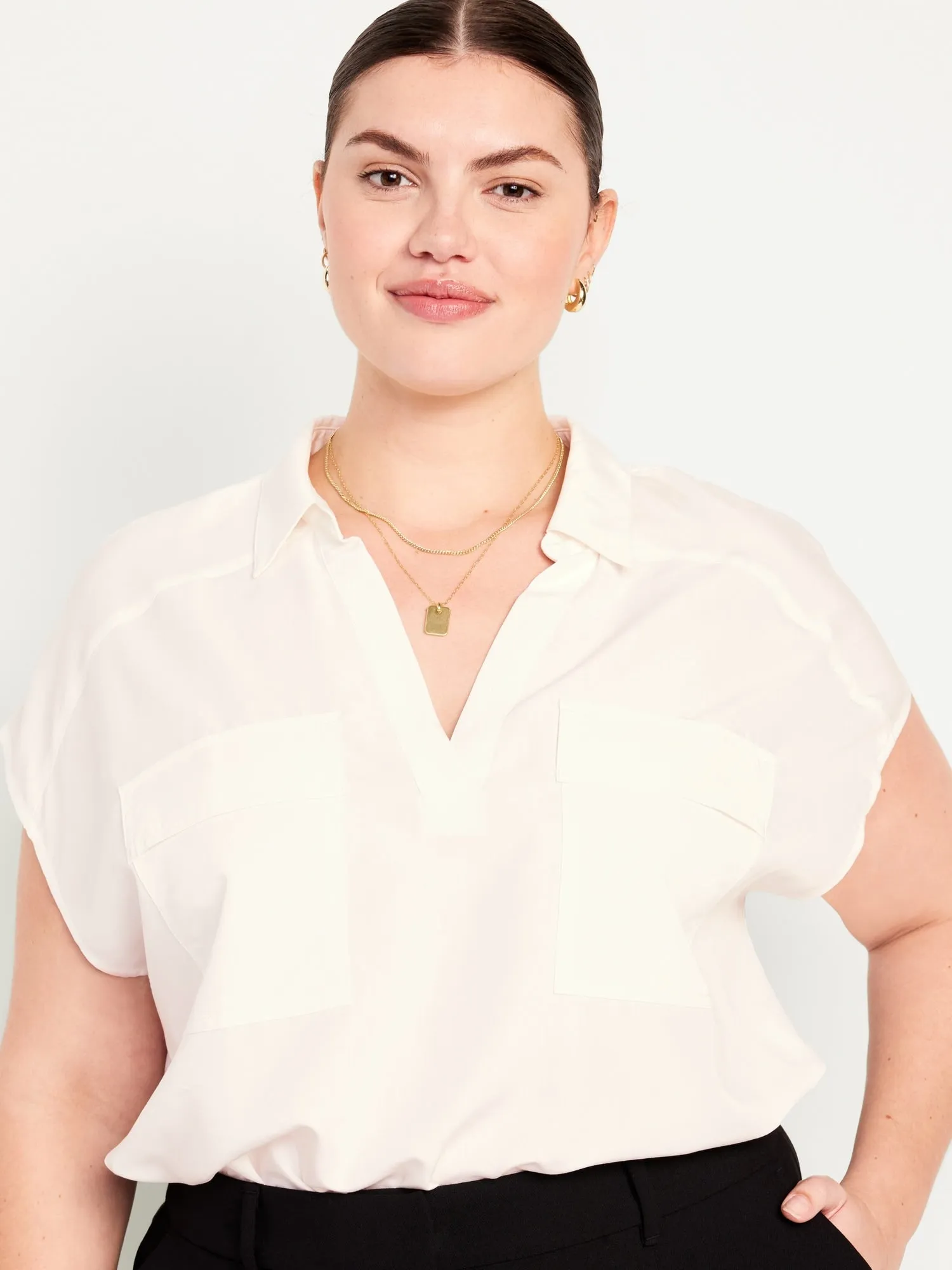 Dolman-Sleeve Utility Top for Women