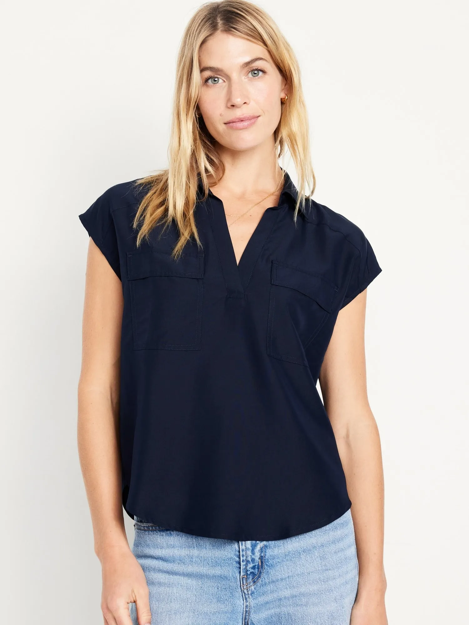 Dolman-Sleeve Utility Top for Women